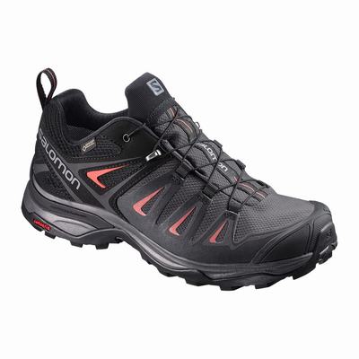 Női Salomon X ULTRA 3 GORE-TEX Túracipő SA0198423 Fekete/Piros